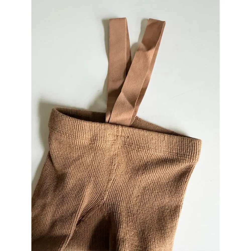 Kocakid Brown Suspender Tights for Baby - 6-12 Months